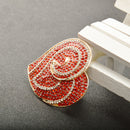 Crystal Rhinestone Heart Brooch Pin Wedding Party Christmas Gift Jewelry