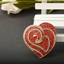 Crystal Rhinestone Heart Brooch Pin Wedding Party Christmas Gift Jewelry