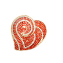 Crystal Rhinestone Heart Brooch Pin Wedding Party Christmas Gift Jewelry