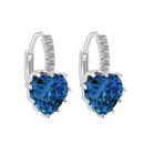Fashion Stud Earings Light Blue Rhinestone Heart Shape Drop Dangle Earrings Jewellry