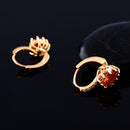 Lady Fashion Stud Earings Gold Rhinestone Heart Shape Drop Dangle Earrings Jewellry