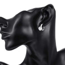 Lady Fashion Stud Earings Gold Rhinestone Heart Shape Drop Dangle Earrings Jewellry