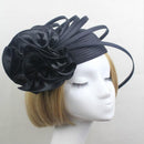Fashion Black Party Flower Hat Church for Women Party Dress Bridal Hair Accessories
