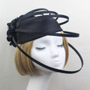 Fashion Black Party Flower Hat Church for Women Party Dress Bridal Hair Accessories
