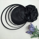Fashion Black Party Flower Hat Church for Women Party Dress Bridal Hair Accessories