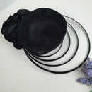 Fashion Black Party Flower Hat Church for Women Party Dress Bridal Hair Accessories