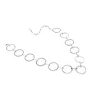 Women Punk Style Geometry Round Circle Collar Choker Necklace Silver