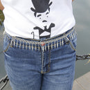 Women Lady Sexy Silver Plated Tassel Leaf Belly Waist Chain Body Jewelry