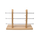3-Layer Sunglasses Eyeglasses Display Wooden Frame Rack Stand Holder Organizer Silver