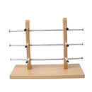 3-Layer Sunglasses Eyeglasses Display Wooden Frame Rack Stand Holder Organizer Silver