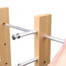 3-Layer Sunglasses Eyeglasses Display Wooden Frame Rack Stand Holder Organizer Silver