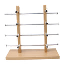 4-Layer Sunglasses Eyeglasses Display Wooden Frame Rack Stand Holder Organizer Silver