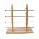4-Layer Sunglasses Eyeglasses Display Wooden Frame Rack Stand Holder Organizer Silver