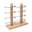 4-Layer Sunglasses Eyeglasses Display Wooden Frame Rack Stand Holder Organizer Silver