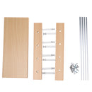4-Layer Sunglasses Eyeglasses Display Wooden Frame Rack Stand Holder Organizer Silver