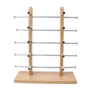 5-Layer Sunglasses Eyeglasses Display Wooden Frame Rack Stand Holder Organizer Silver