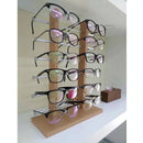 5-Layer Sunglasses Eyeglasses Display Wooden Frame Rack Stand Holder Organizer Silver