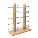 5-Layer Sunglasses Eyeglasses Display Wooden Frame Rack Stand Holder Organizer Silver