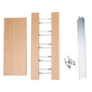 5-Layer Sunglasses Eyeglasses Display Wooden Frame Rack Stand Holder Organizer Silver