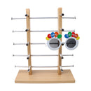 5-Layer Sunglasses Eyeglasses Display Wooden Frame Rack Stand Holder Organizer Silver