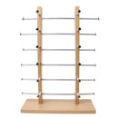 6-Layer Sunglasses Eyeglasses Display Wooden Frame Rack Stand Holder Organizer Silver