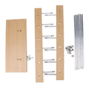 6-Layer Sunglasses Eyeglasses Display Wooden Frame Rack Stand Holder Organizer Silver