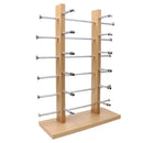6-Layer Sunglasses Eyeglasses Display Wooden Frame Rack Stand Holder Organizer Silver