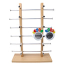 6-Layer Sunglasses Eyeglasses Display Wooden Frame Rack Stand Holder Organizer Silver