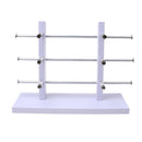 3-Layer Sunglasses Eyeglasses Display Wooden Frame Rack Stand Holder Organizer White