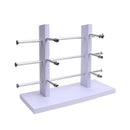 3-Layer Sunglasses Eyeglasses Display Wooden Frame Rack Stand Holder Organizer White