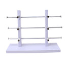 3-Layer Sunglasses Eyeglasses Display Wooden Frame Rack Stand Holder Organizer White