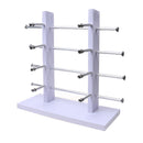 4-Layer Sunglasses Eyeglasses Display Wooden Frame Rack Stand Holder Organizer White