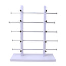 5-Layer Sunglasses Eyeglasses Display Wooden Frame Rack Stand Holder Organizer White