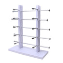 5-Layer Sunglasses Eyeglasses Display Wooden Frame Rack Stand Holder Organizer White