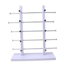 5-Layer Sunglasses Eyeglasses Display Wooden Frame Rack Stand Holder Organizer White