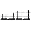 4-Layer Sunglasses Eyeglasses Display Wooden Frame Rack Stand Holder Organizer Black