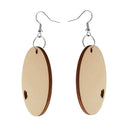 1 Pair Unfinished Wooden Earring Hollow Out Heart Drop Hook Earring Jewelry