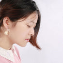Simple Style Women Girls Wood Bead Hook Earrings DIY Jewelry
