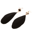 1 Pair Chic Bohemian Feather Ear Studs Dangle Long Earring Women Charms Jewelry