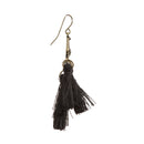 Vintage Chandelier Black Tassel Ear Stud Dangle Earring Women Lady Statement Jewelry