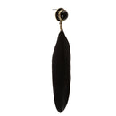 Retro Black Tassel Thread Feather Asymmetric Ear Studs Dangle Earring Women Charms Jewelry Gift