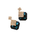 Fashion Women Party Retro Classic Blue Crystal Earrings Ear Stud Dangle Earrings