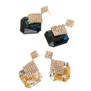 Fashion Women Party Retro Classic Blue Crystal Earrings Ear Stud Dangle Earrings