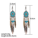 Women Jewelry Bohemia Ethnic Style Antique Silver Tassels Dangle Earrings