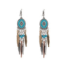 Women Jewelry Bohemia Ethnic Style Antique Silver Tassels Dangle Earrings