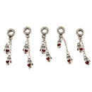 5Pcs Christmas Glove Pendant Loose Beads DIY Xmas Lady Jewelry Making Craft