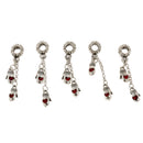 5Pcs Christmas Glove Pendant Loose Beads DIY Xmas Lady Jewelry Making Craft