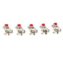 5pcs Puppy Silver Alloy Large Hole Beads Charms DIY European Bracelet Fittings