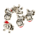 5pcs Puppy Silver Alloy Large Hole Beads Charms DIY European Bracelet Fittings