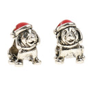 5pcs Puppy Silver Alloy Large Hole Beads Charms DIY European Bracelet Fittings